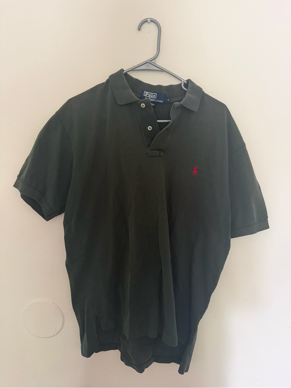 Ralph Lauren Dark Green Polo with Red Pony Embroidery